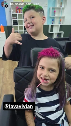 Corte e cabelo masculino e feminino (Infantil) no Tio Ricardo Hair